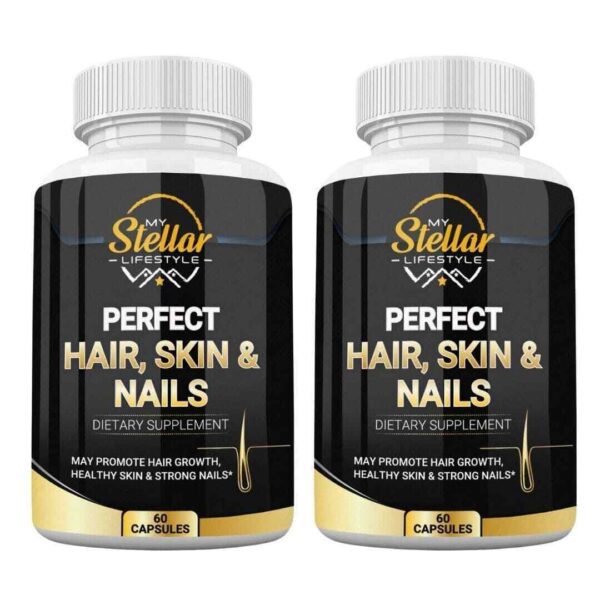 2 Bottles Perfect Hair, Skin & Nails by My Stellar Lifestyle - 60 Capsules