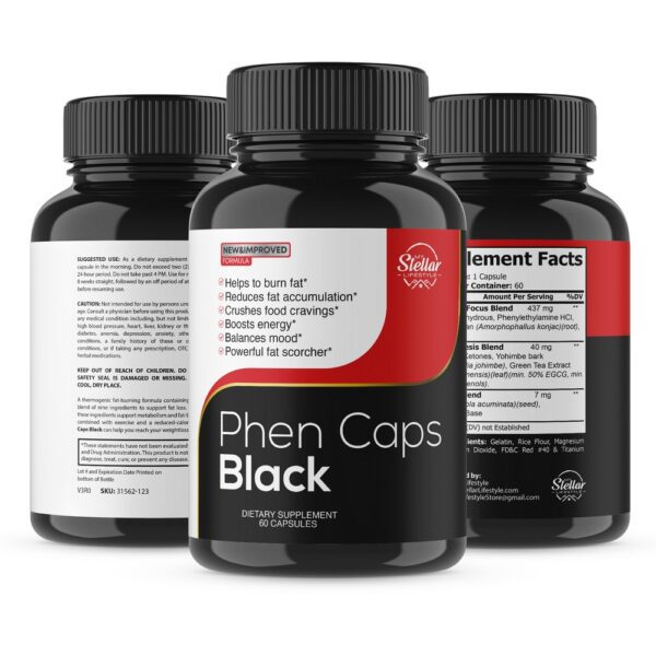 Phen Caps Black - 60 Capsules