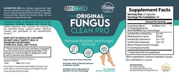 Original Fungus Clean Pro - 60 Capsules