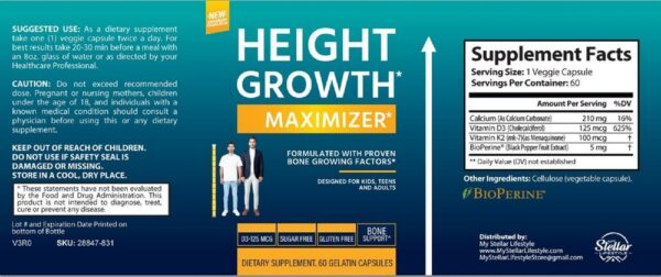 Height Growth Maximizer - 60 Capsules