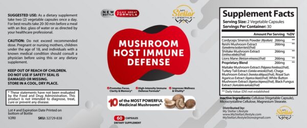 Mushroom Host Immune Defense - 60 Capsules