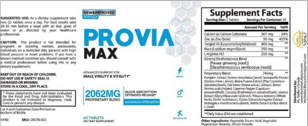 Provia Max - 60 Tablets