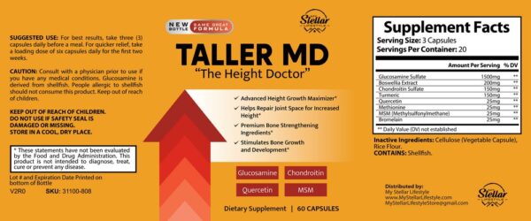 Taller MD The Height Doctor - 60 Capsules