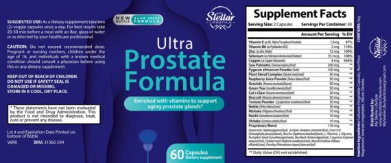 Ultra Prostate Formula 60 Capsules My Stellar Lifestyle