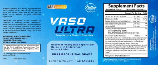Vaso Ultra - 60 Tablets