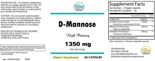 D-Mannose - 60 Capsules